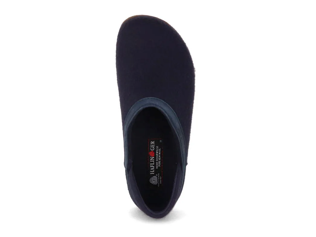 HAFLINGER Clog | Grizzly Buffalo, Midnight Blue