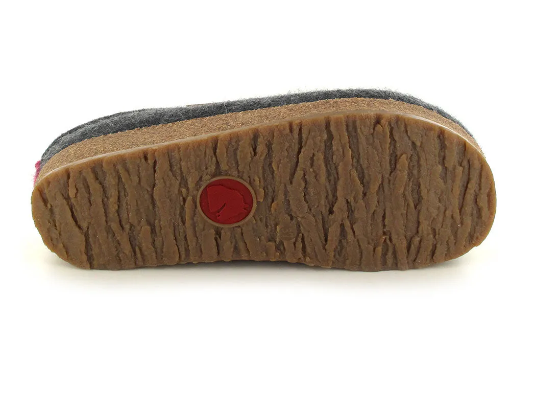 HAFLINGER Clog | Grizzly Cuoricino, Anthracite