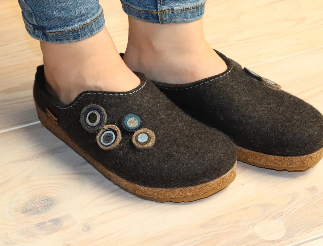 HAFLINGER Clog | Grizzly Kanon, Graphite