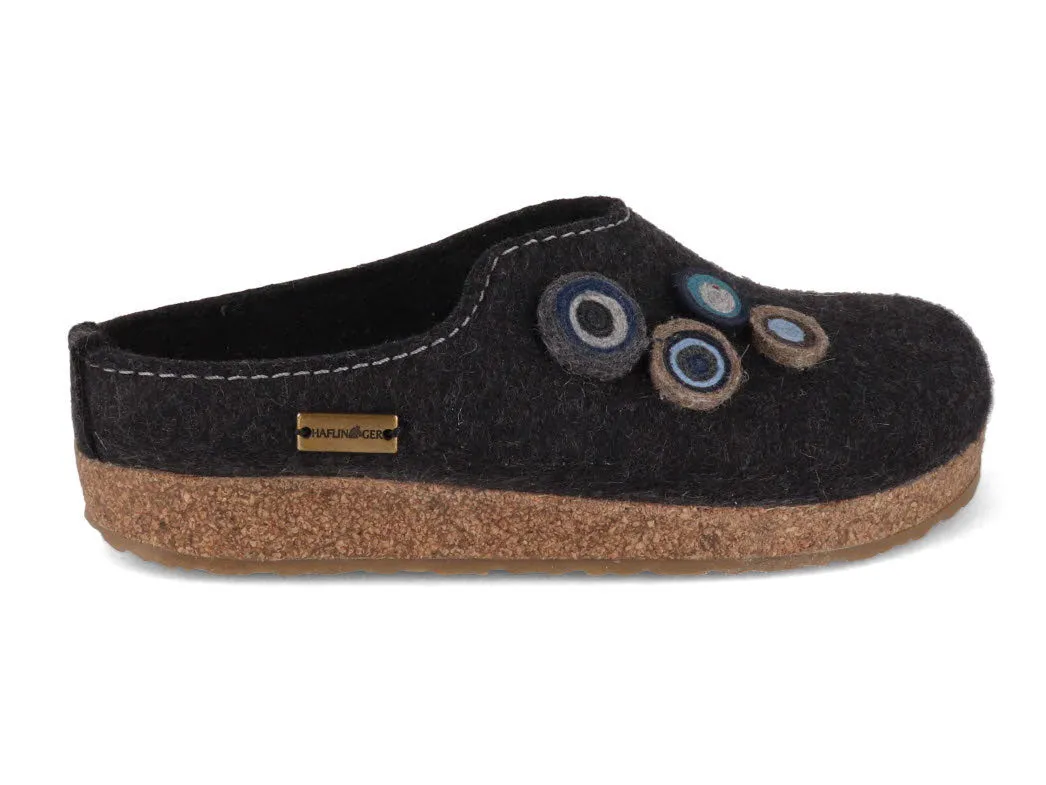 HAFLINGER Clog | Grizzly Kanon, Graphite