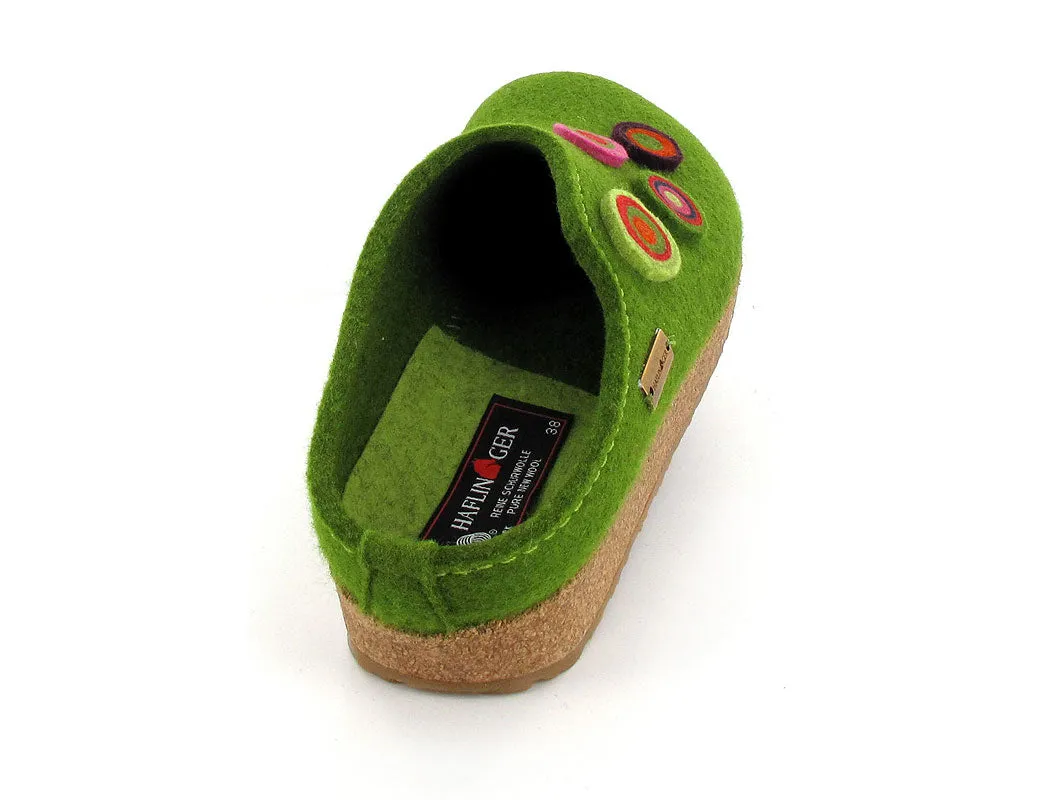 HAFLINGER Clog | Grizzly Kanon, Grass-Green