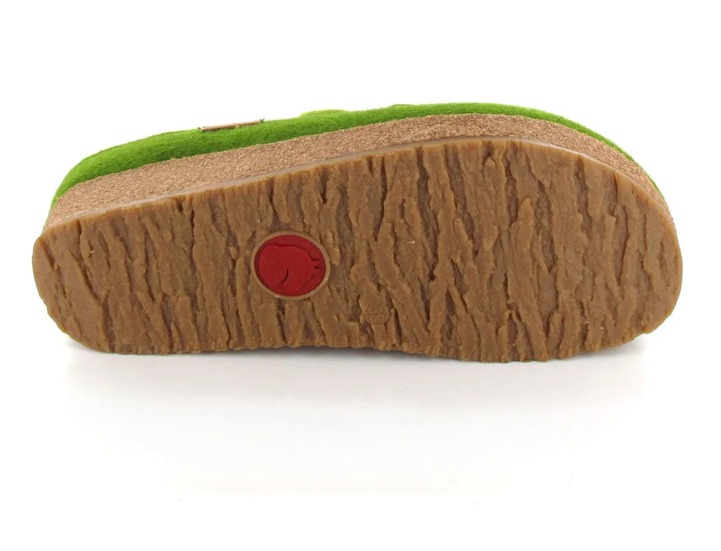 HAFLINGER Clog | Grizzly Kanon, Grass-Green