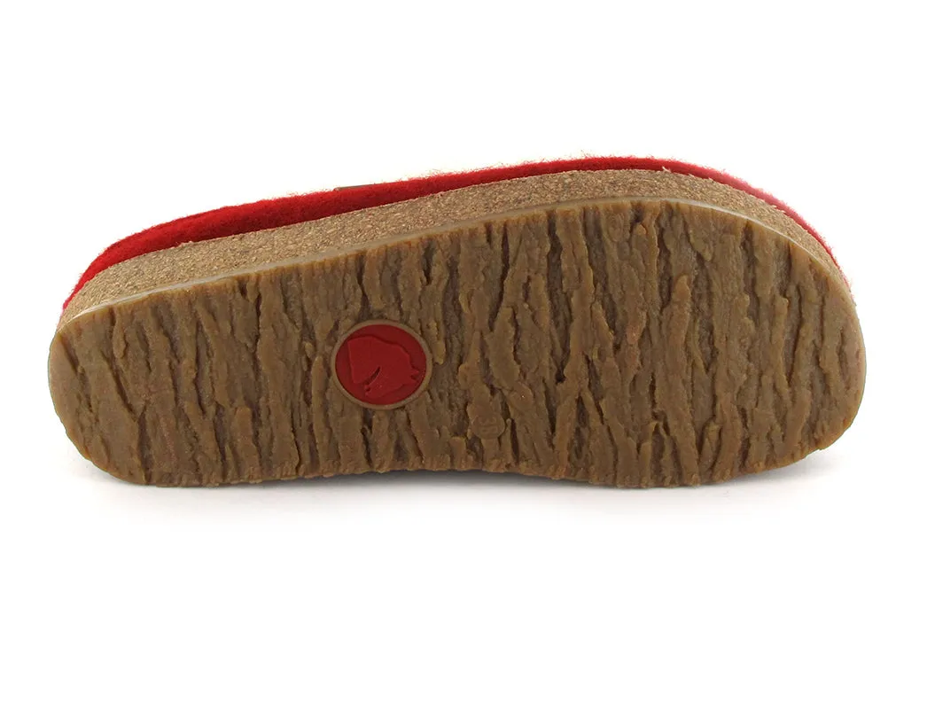 HAFLINGER Felt Clogs with Hearts GZ Cuoricino