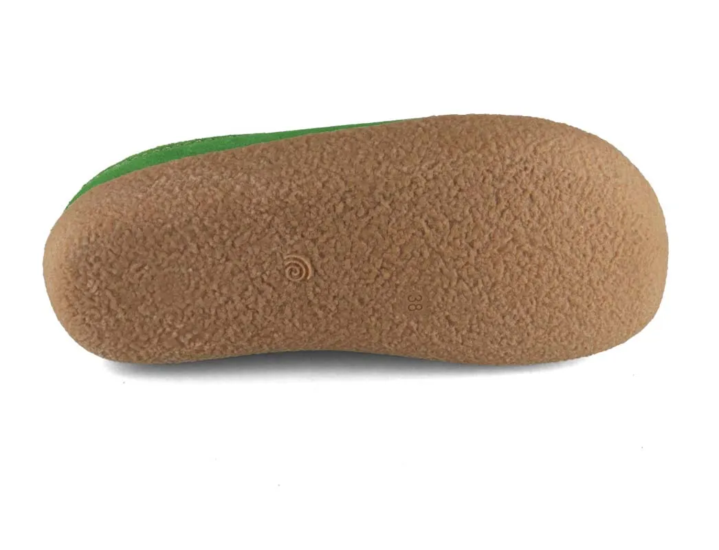 HAFLINGER Men Women Felt Clogs 'Blizzard Skane', green