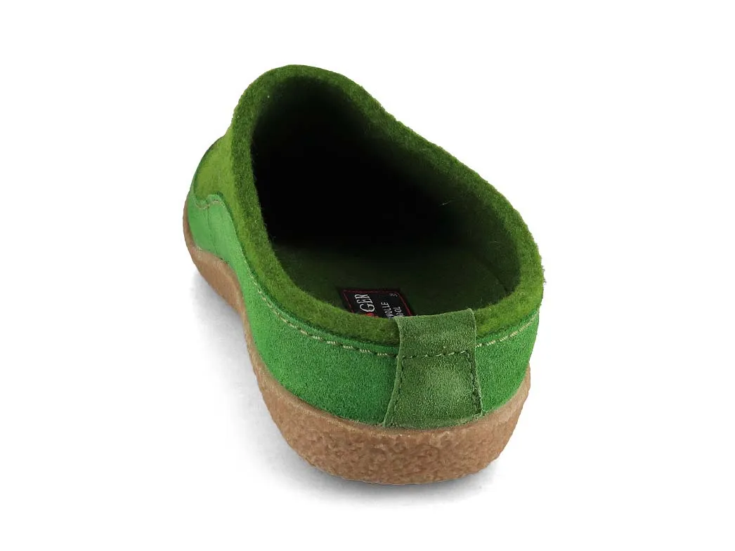 HAFLINGER Men Women Felt Clogs 'Blizzard Skane', green