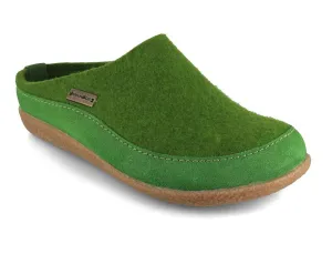 HAFLINGER Men Women Felt Clogs 'Blizzard Skane', green