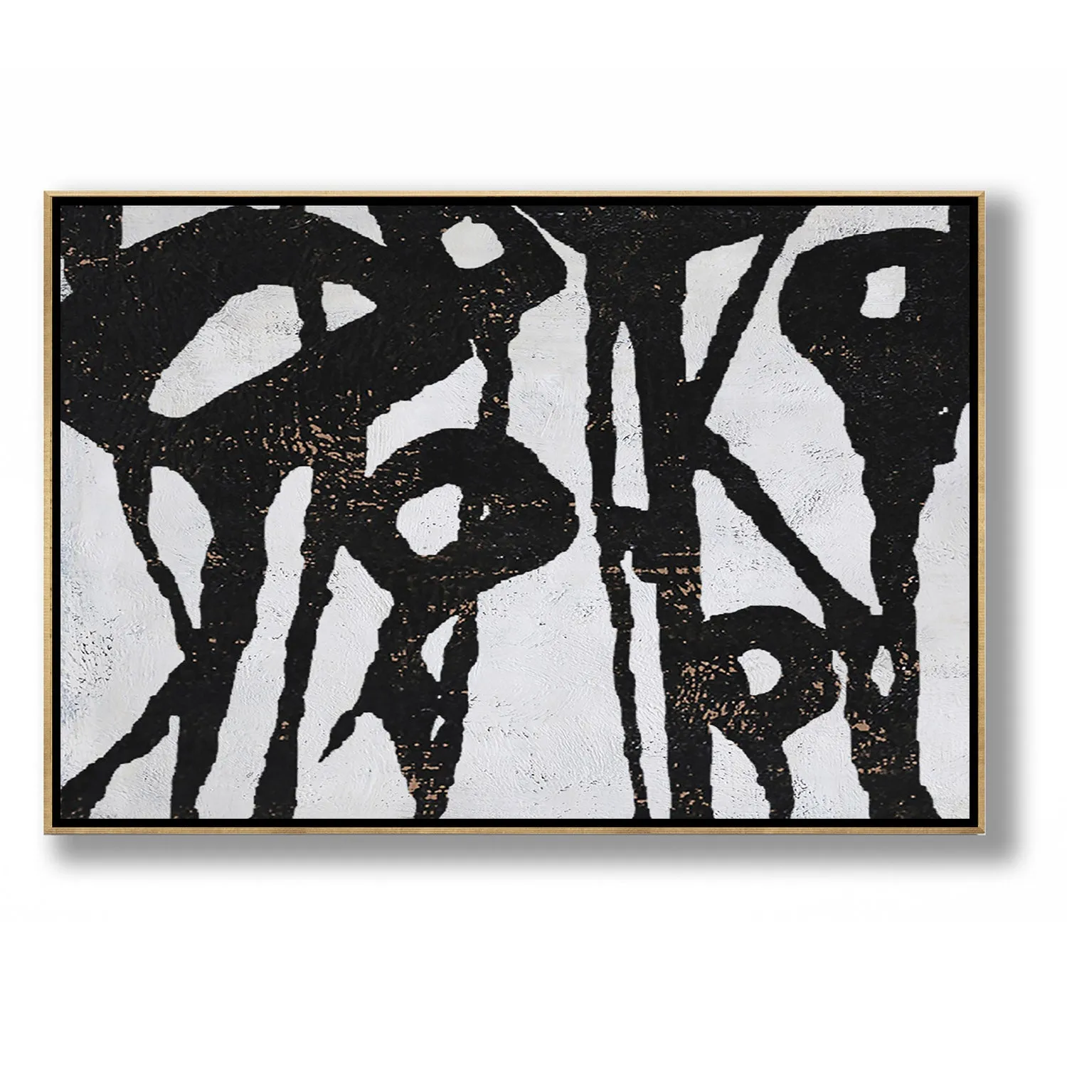 Horizontal Abstract Flower Painting H235H