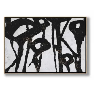 Horizontal Abstract Flower Painting H235H