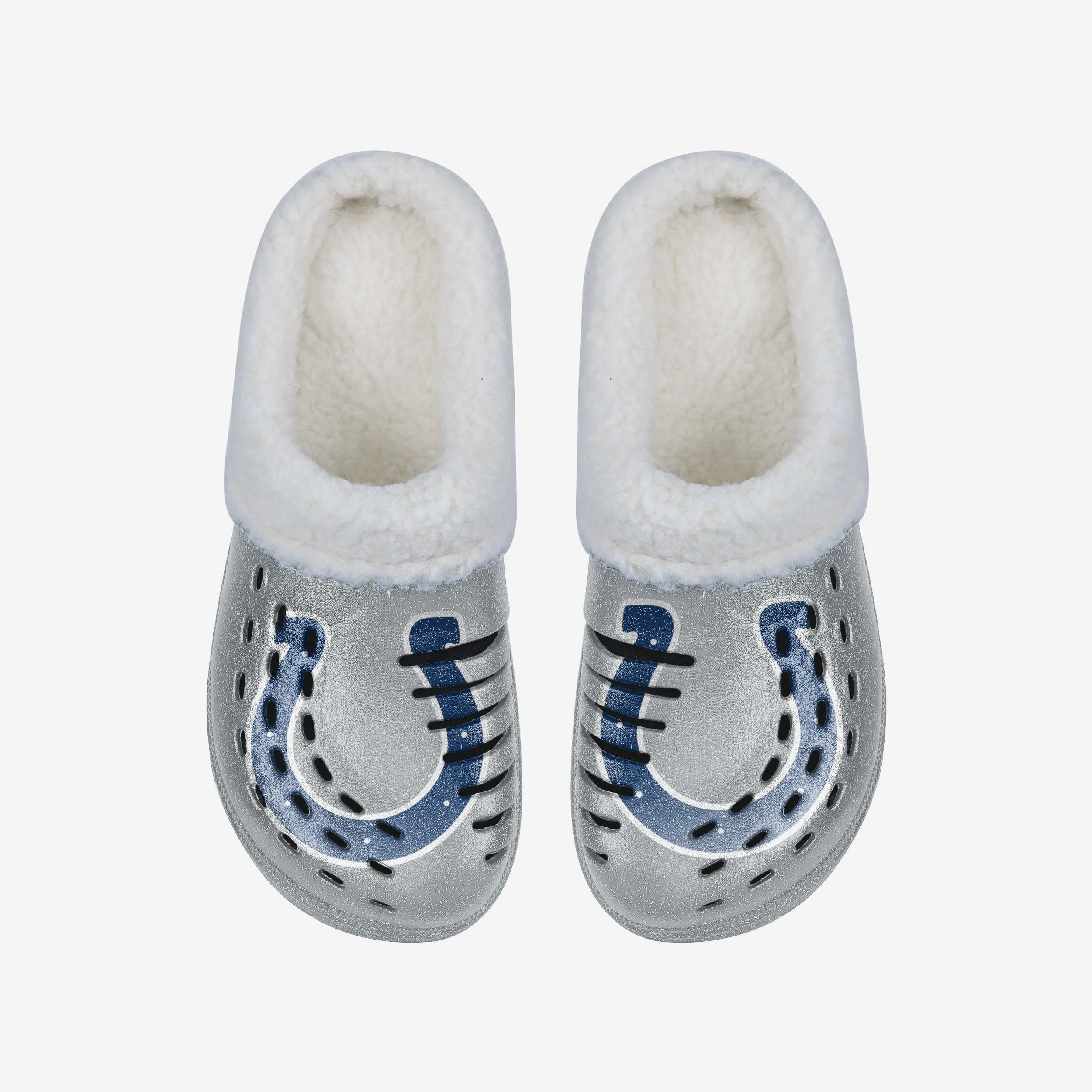 Indianapolis Colts Womens Sherpa Lined Glitter Clog