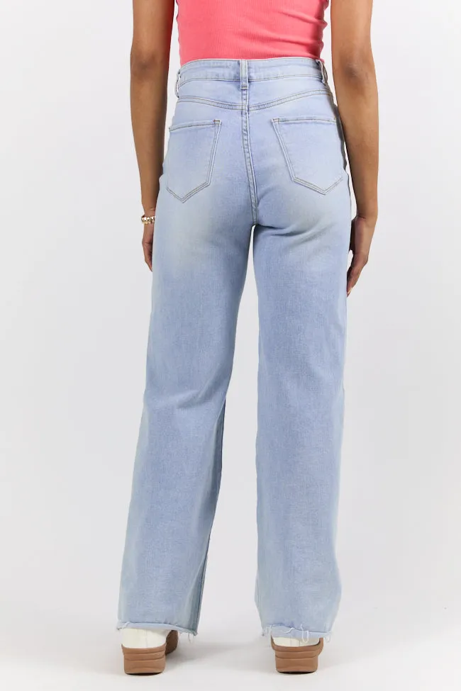 Kelsea Light Wash Wide Leg Jeans