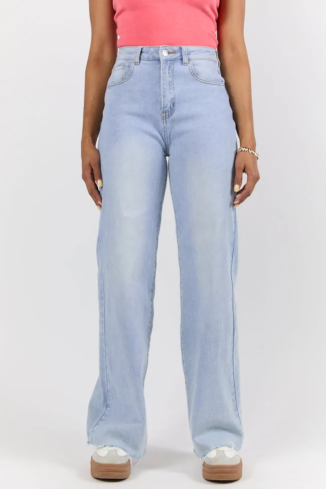 Kelsea Light Wash Wide Leg Jeans