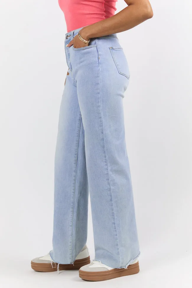 Kelsea Light Wash Wide Leg Jeans