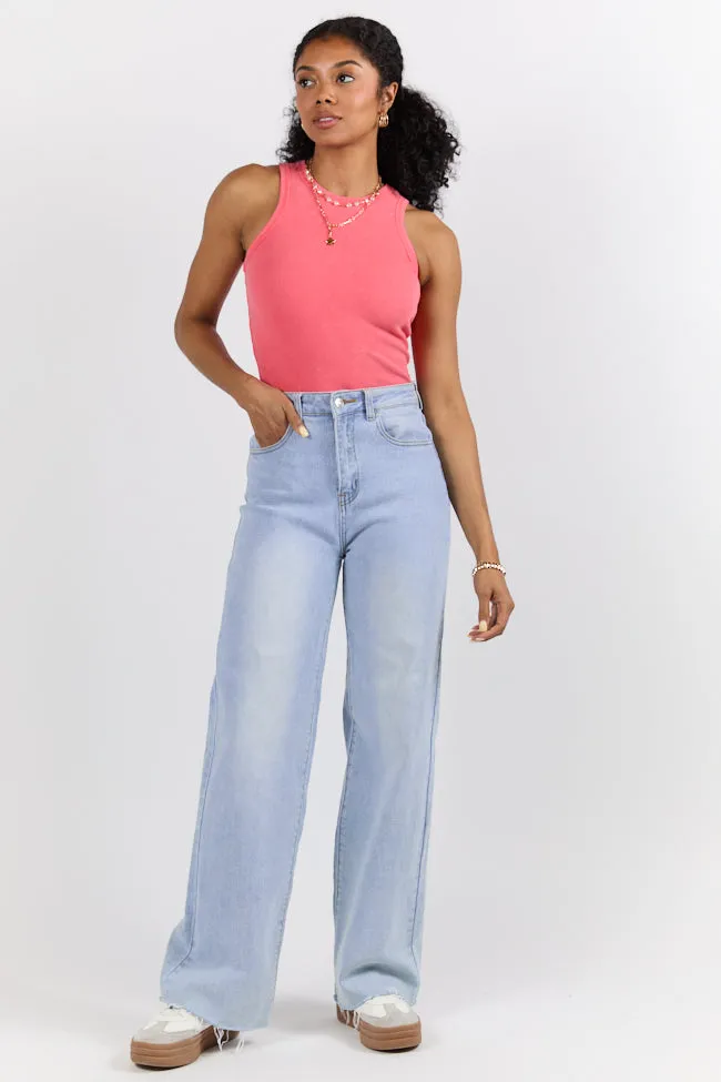 Kelsea Light Wash Wide Leg Jeans