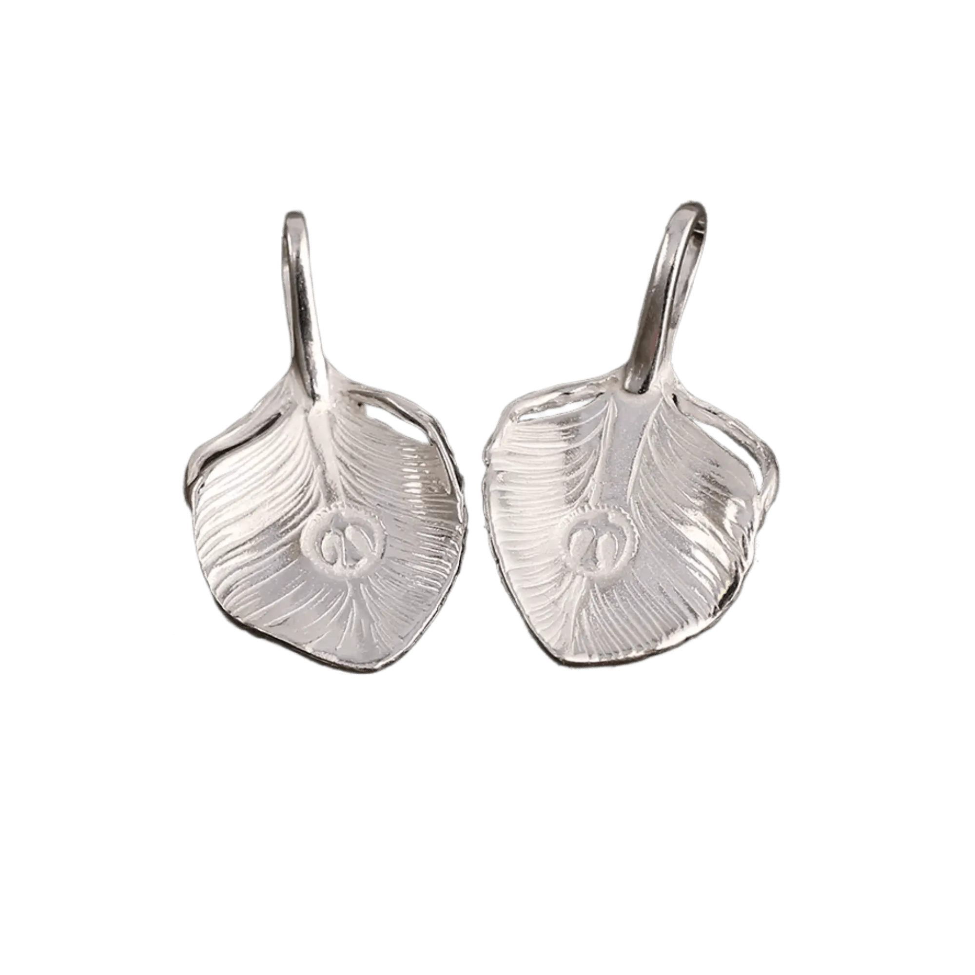 Ken Kikuchi Small K24 Point Silver Feather Pendant F-35/F-36
