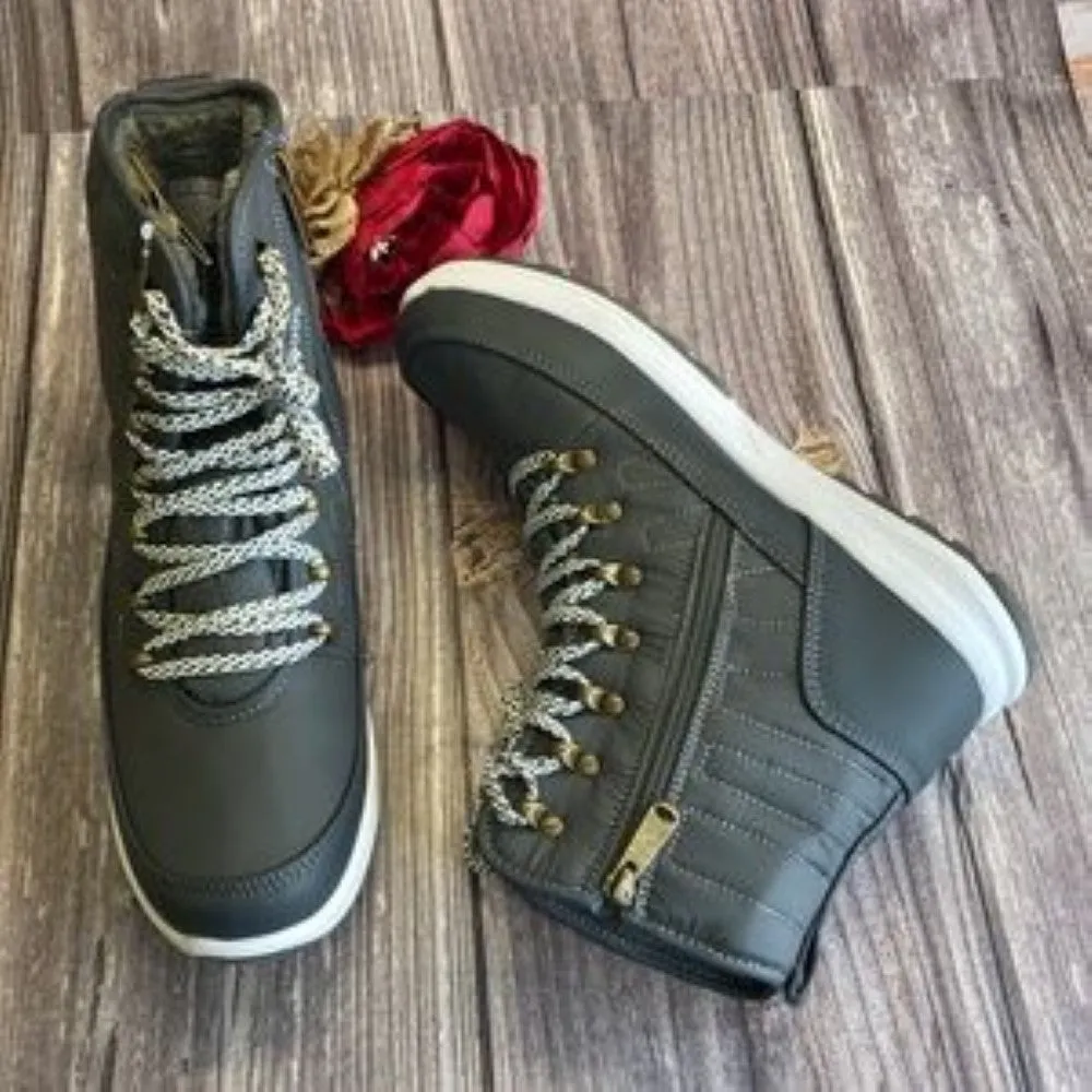 KHOMBU Elsa Grey Waterproof Winter Boots 8.5M