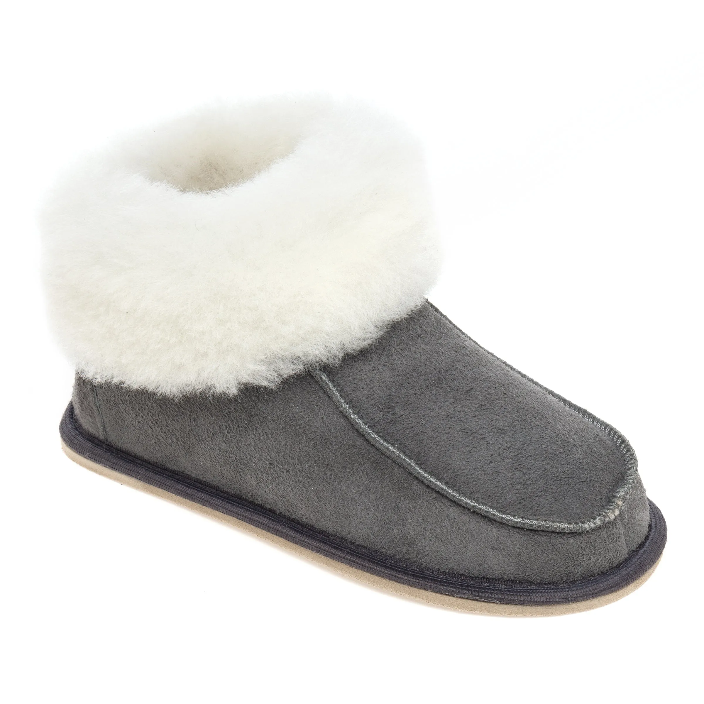 Kids Aesop Sheepskin Slippers - Grey