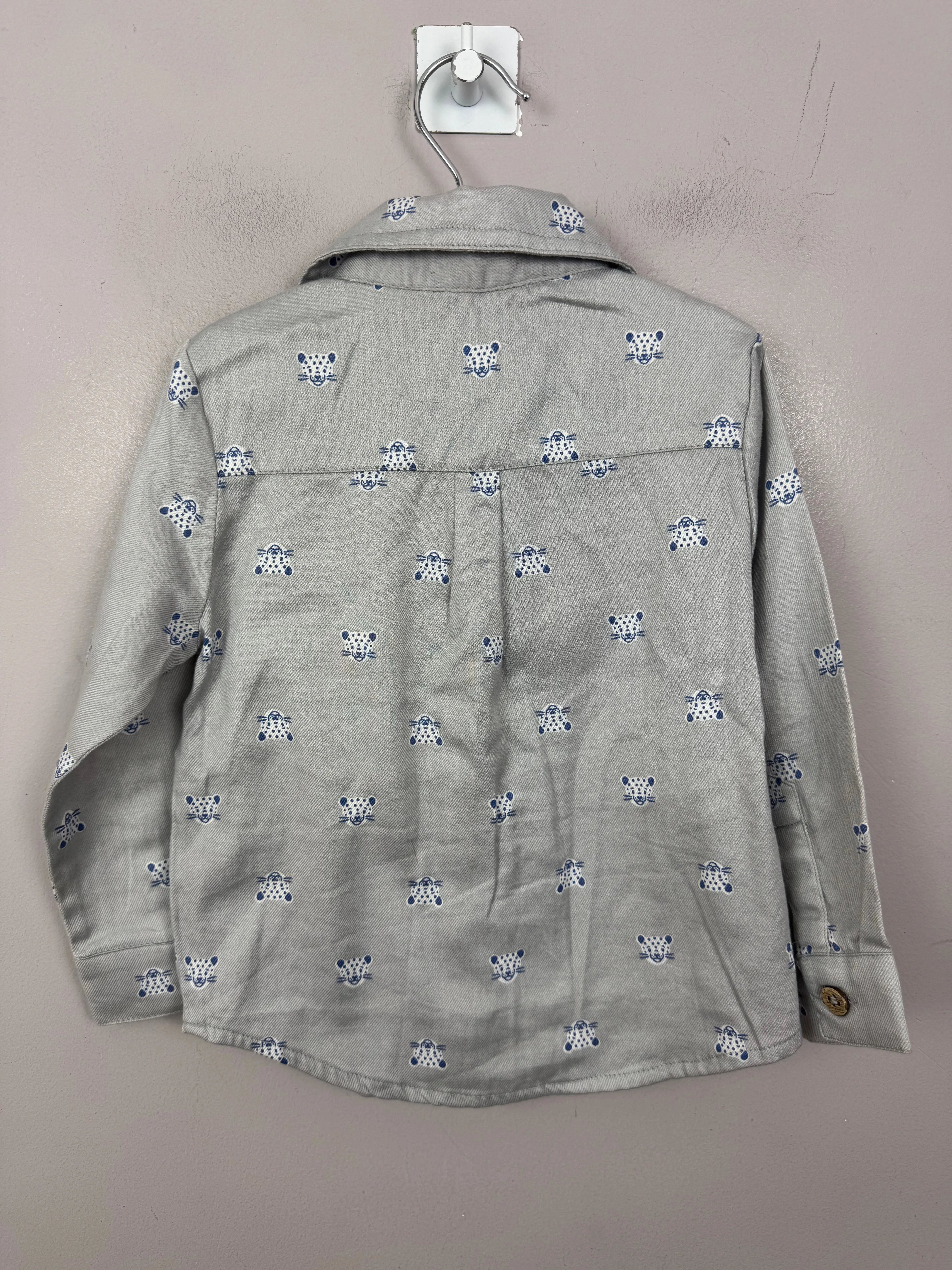 Kite Leopard Print Grey Shirt 12-18m