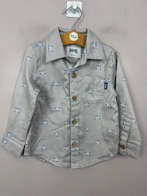 Kite Leopard Print Grey Shirt 12-18m