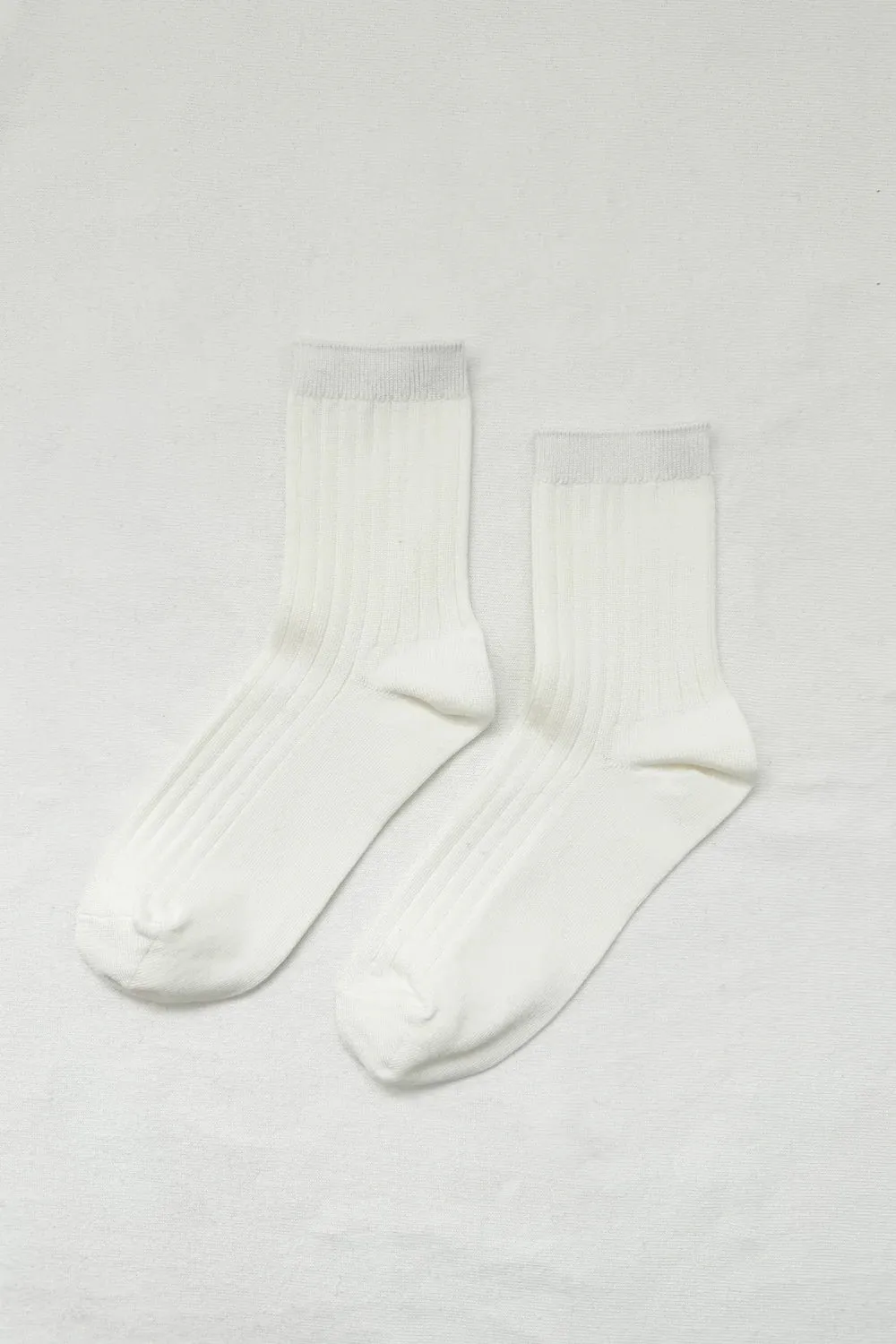 Le Bon Shoppe Her Socks MC Cotton // Classic White