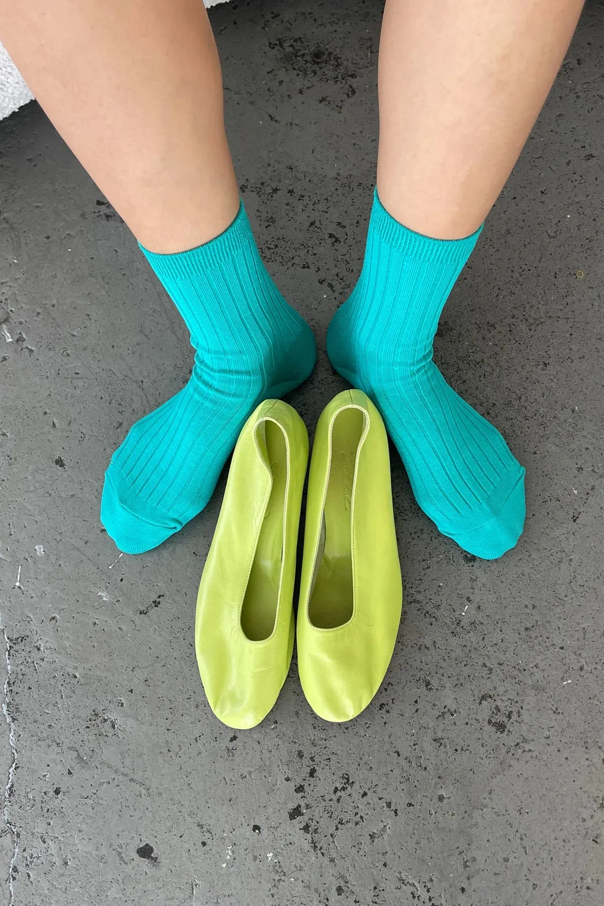 Le Bon Shoppe Her Socks MC Cotton //  Turquoise