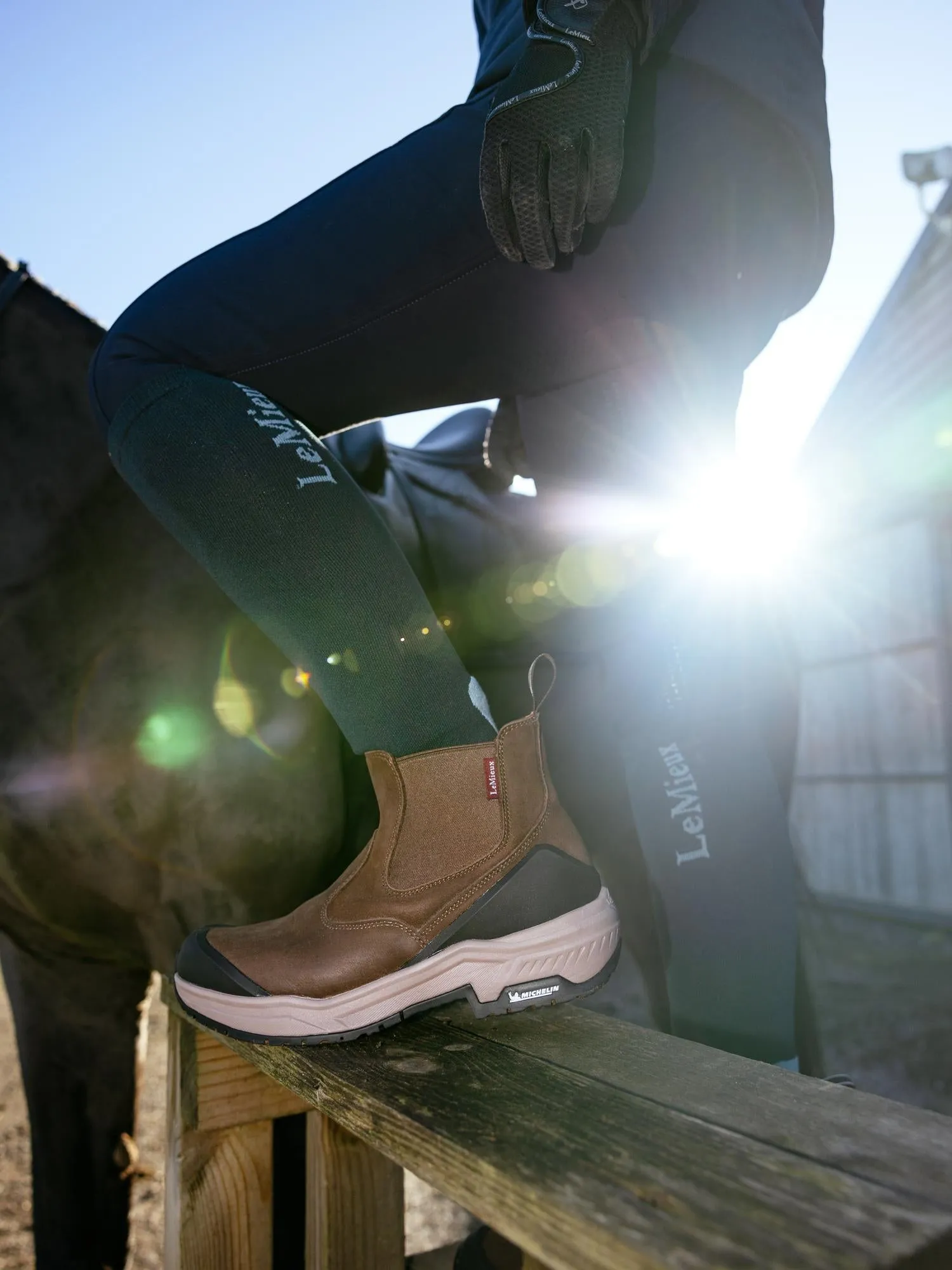 LeMieux Brown Trex Waterproof Chelsea Boots