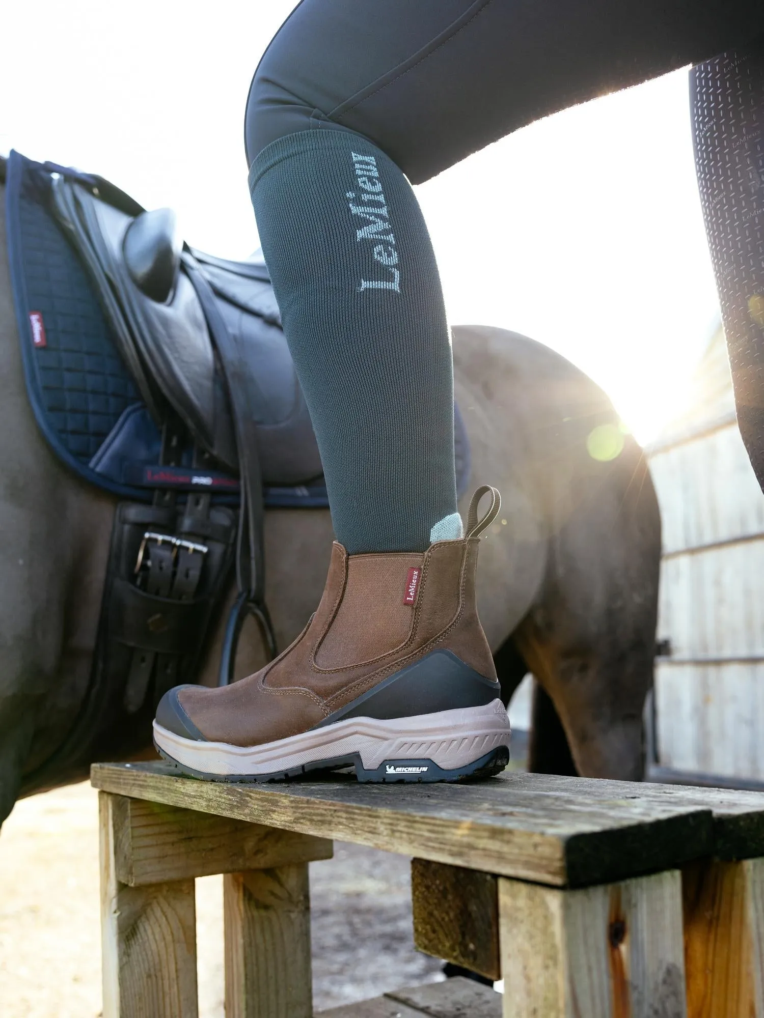 LeMieux Brown Trex Waterproof Chelsea Boots