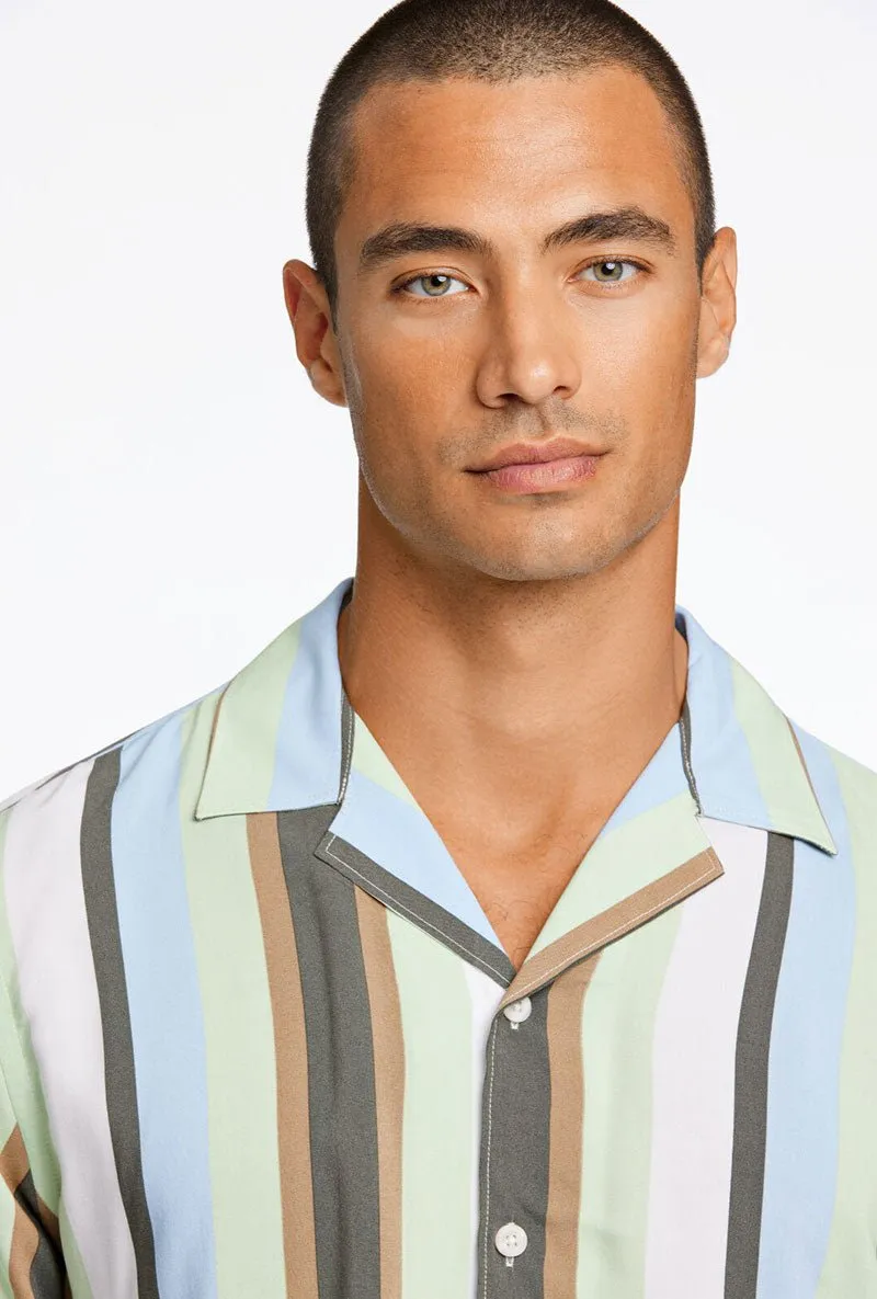 LINDBERGH BOLD STRIPE VISCOSE SHIRT