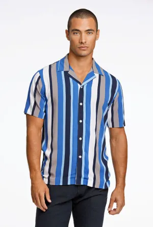 LINDBERGH BOLD STRIPE VISCOSE SHIRT