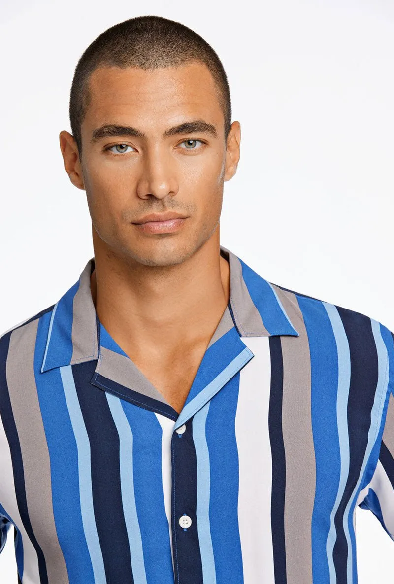 LINDBERGH BOLD STRIPE VISCOSE SHIRT