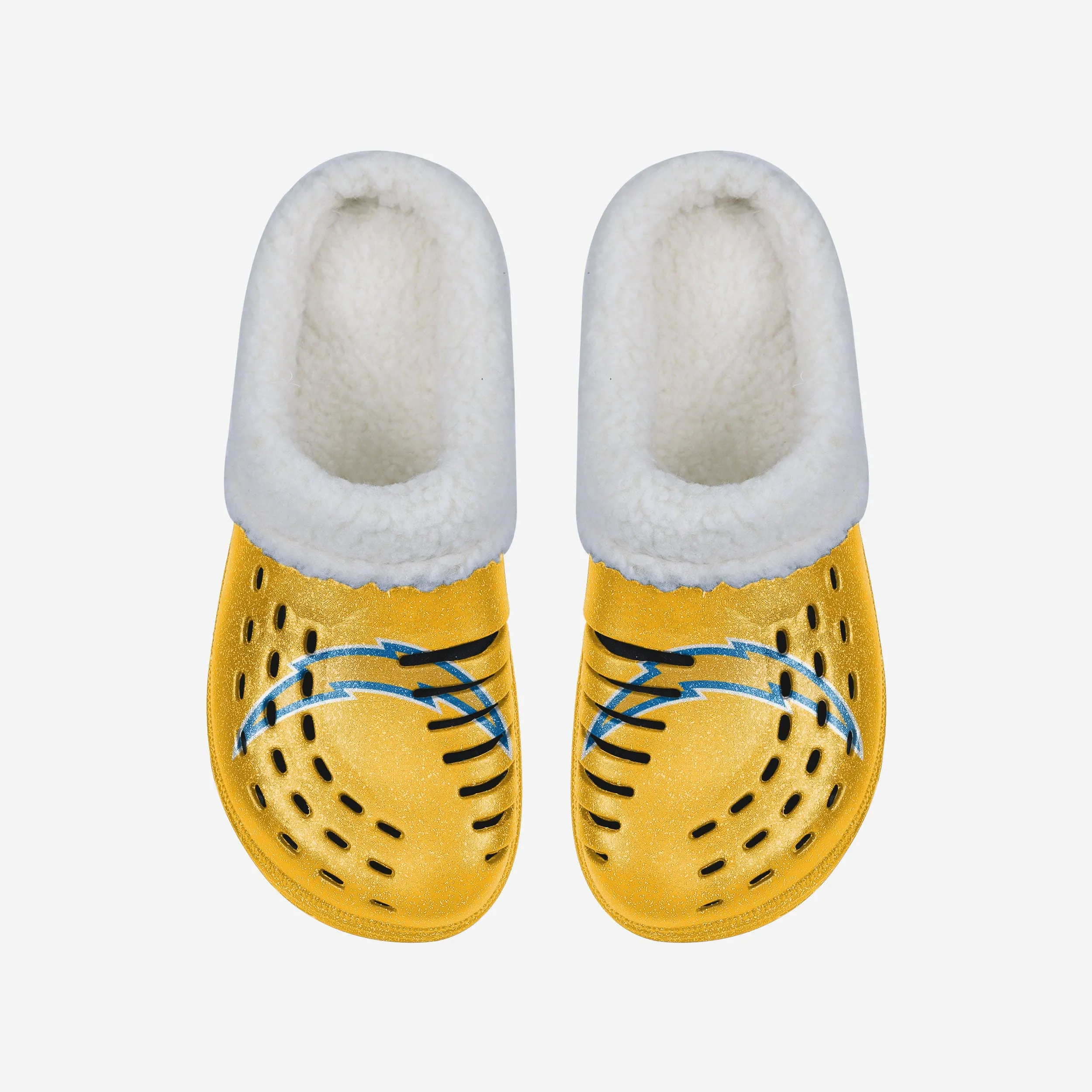 Los Angeles Chargers Womens Sherpa Lined Glitter Clog