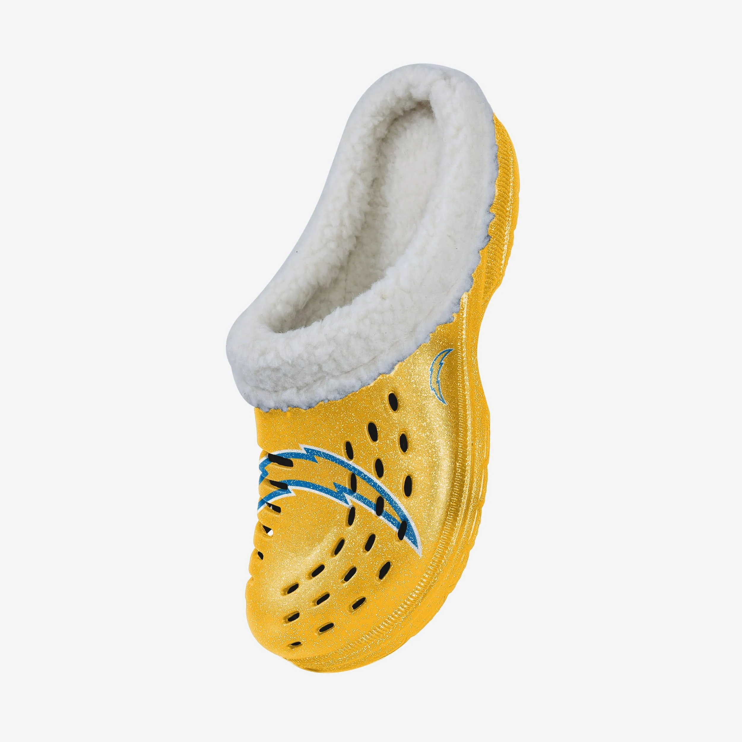 Los Angeles Chargers Womens Sherpa Lined Glitter Clog