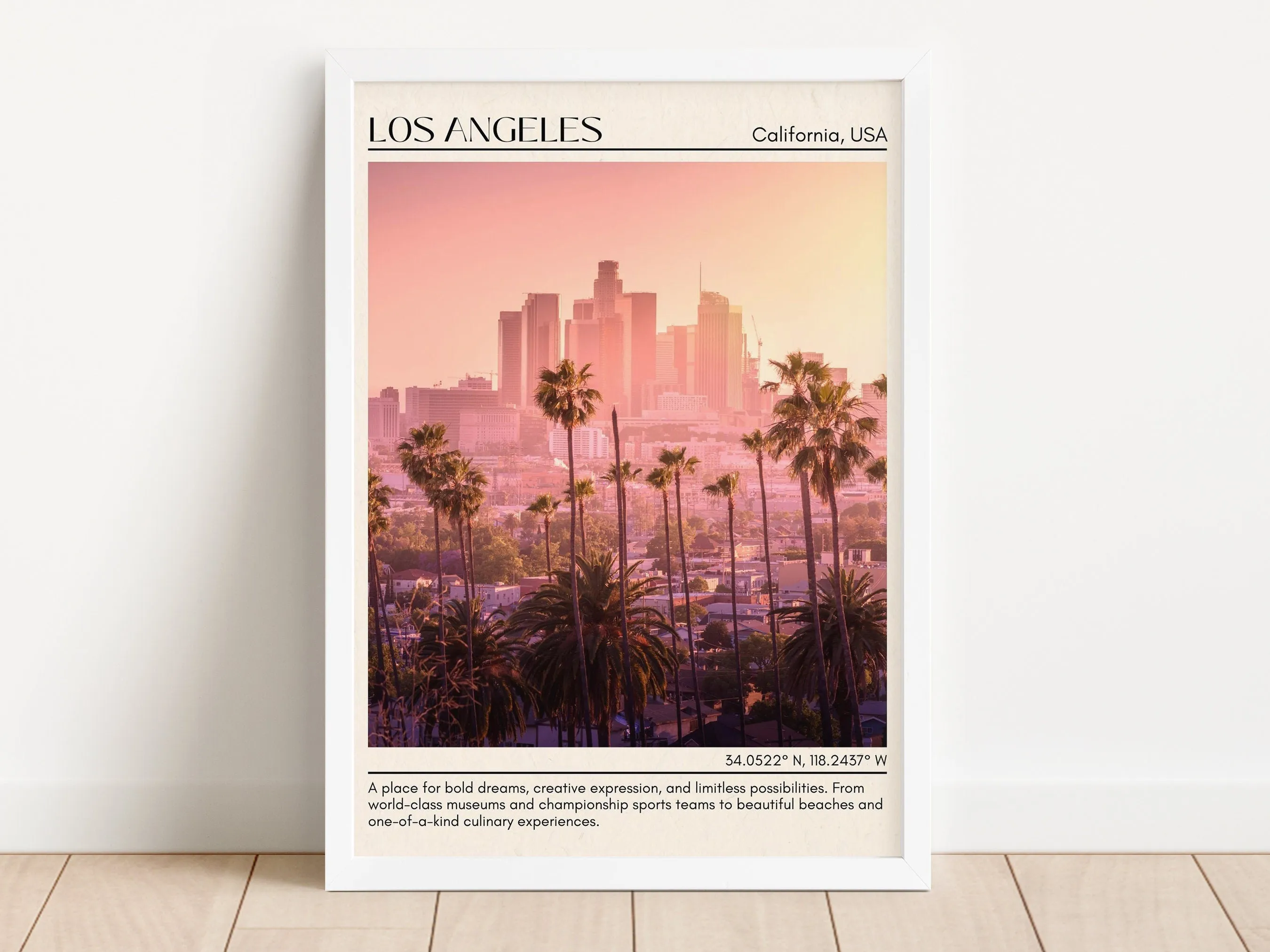 Los Angeles Minimal Wall Art, California, USA