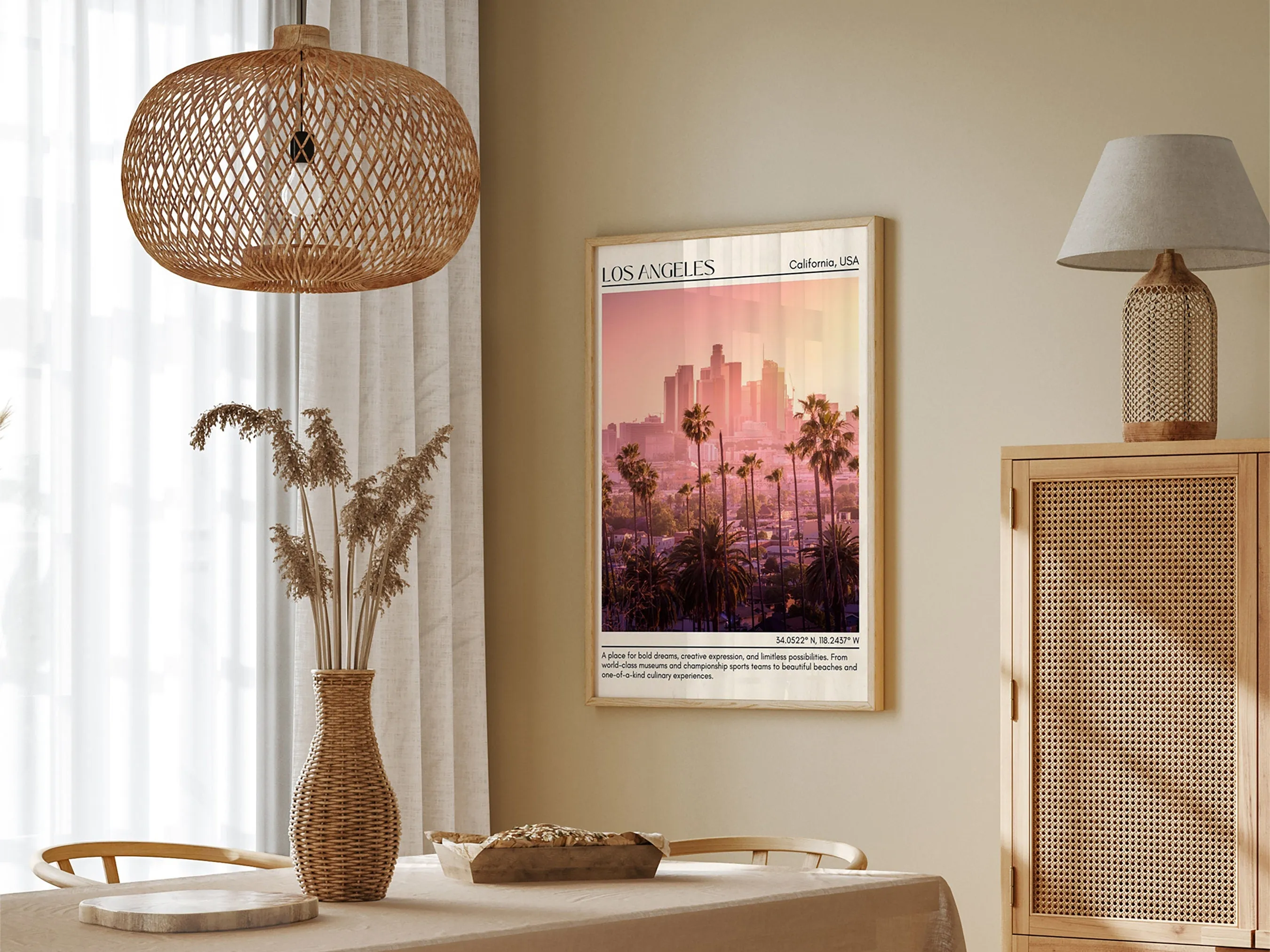 Los Angeles Minimal Wall Art, California, USA