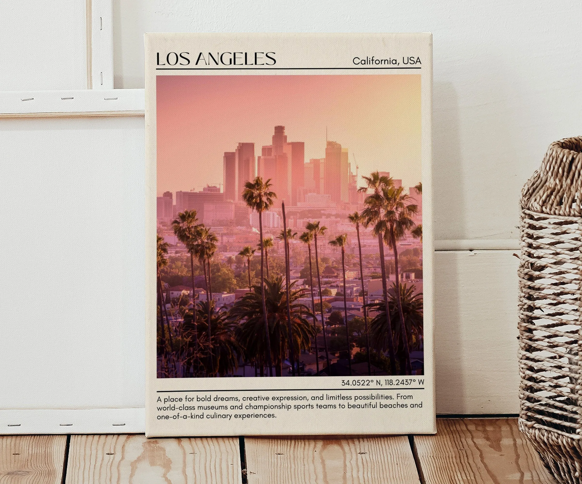Los Angeles Minimal Wall Art, California, USA