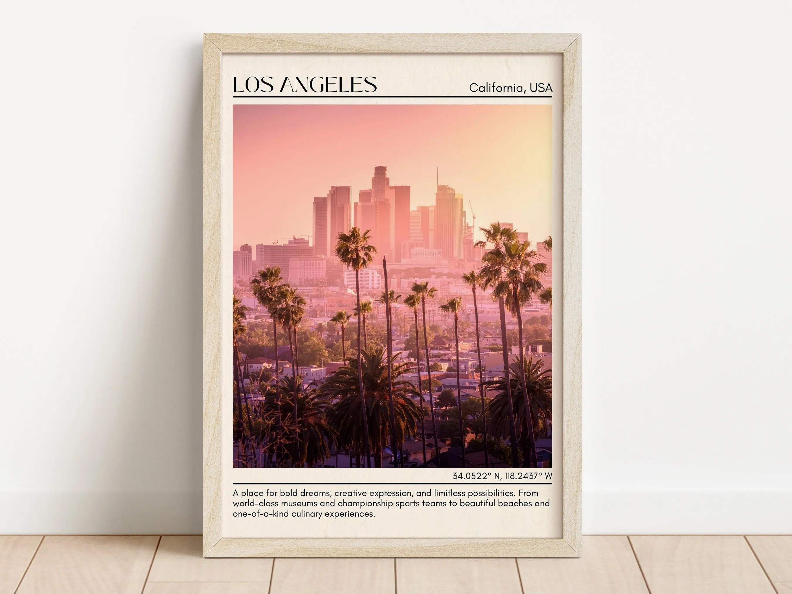 Los Angeles Minimal Wall Art, California, USA