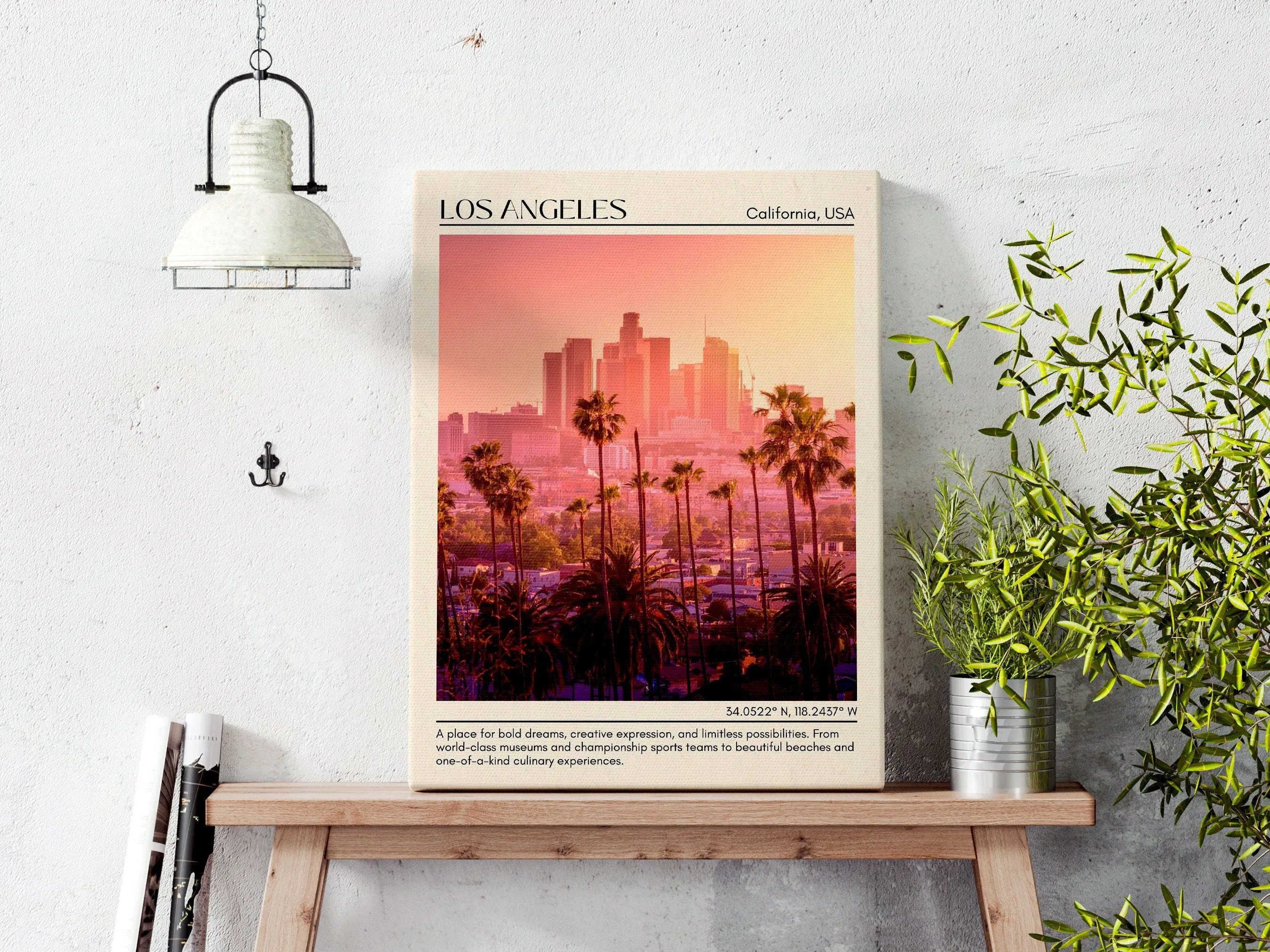 Los Angeles Minimal Wall Art, California, USA