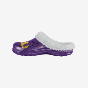 LSU Tigers Womens Sherpa Lined Glitter Clog