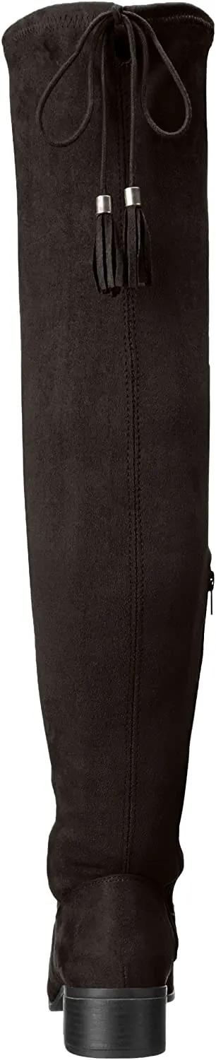 Madden Girl Women's Prissley Slouch Boot, Black Fabric, 6 M US
