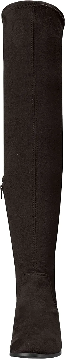 Madden Girl Women's Prissley Slouch Boot, Black Fabric, 6 M US