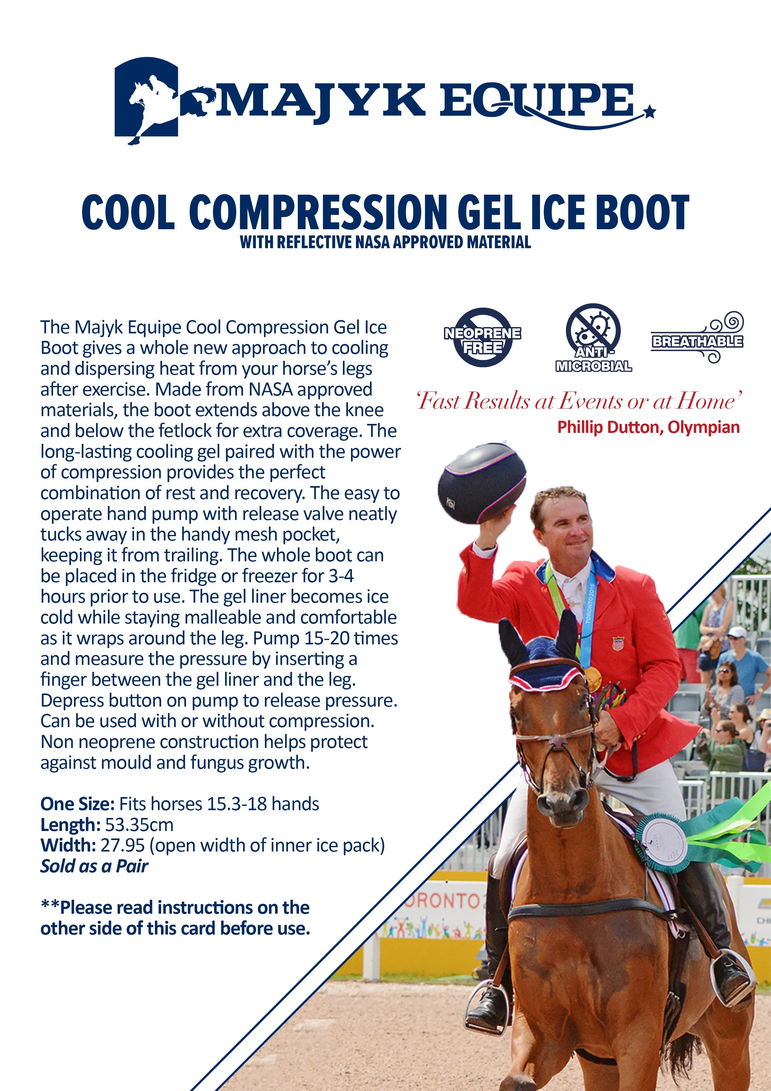 Majyk Equipe Cool Compression Gel Ice Boots Silver