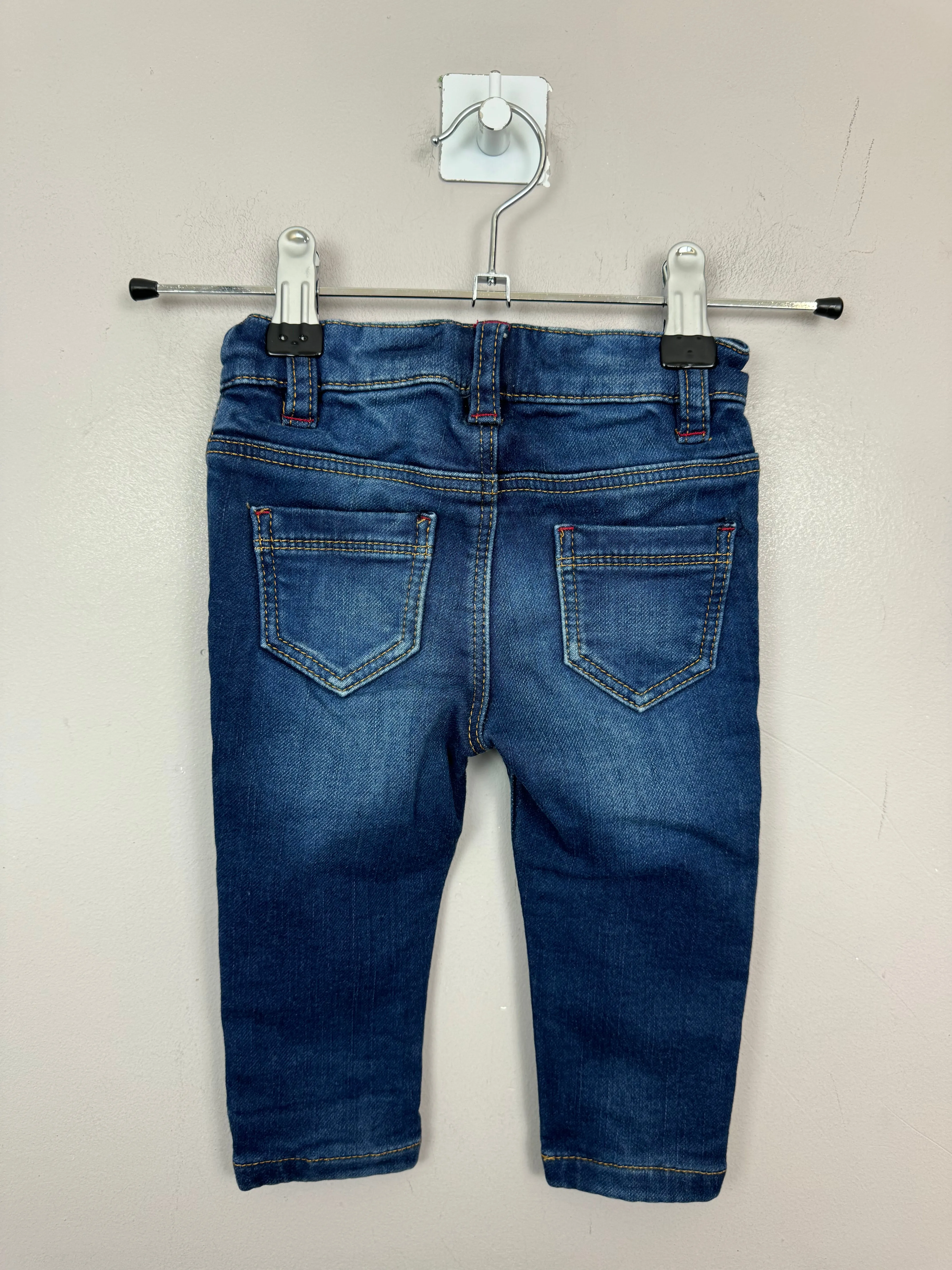 M&S skinny blue jeans 6-9m