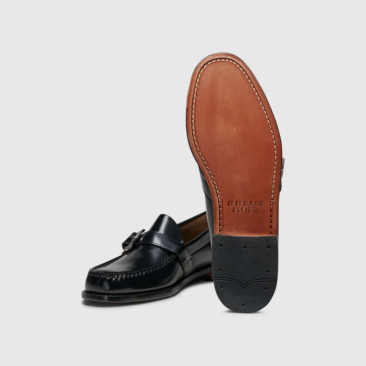 Maverick Buckle Weejuns Loafer in Black