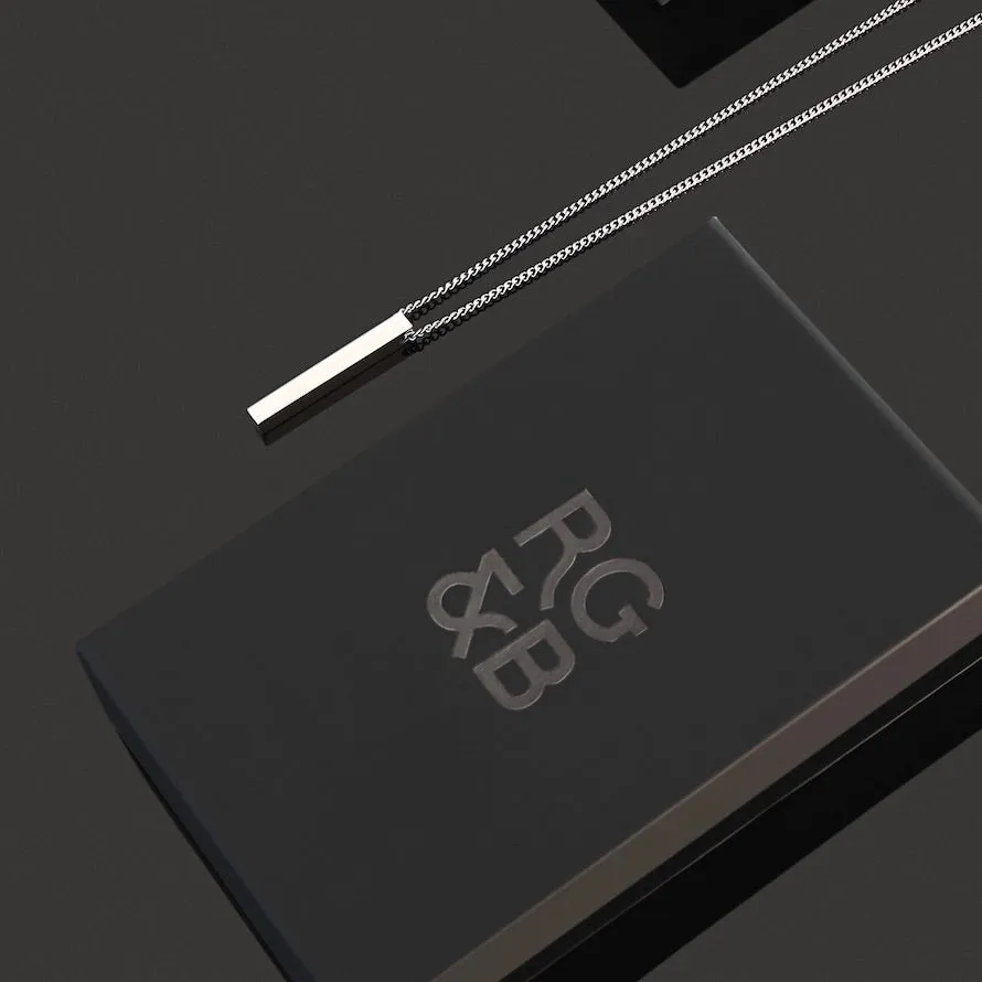 Minimal Bar Necklace (V2) Silver