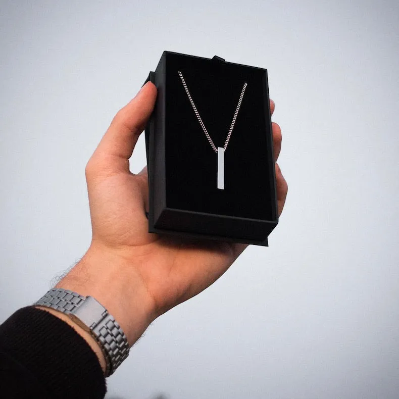 Minimal Bar Necklace (V2) Silver