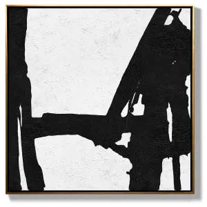 Minimal Black and White Painting MN48A