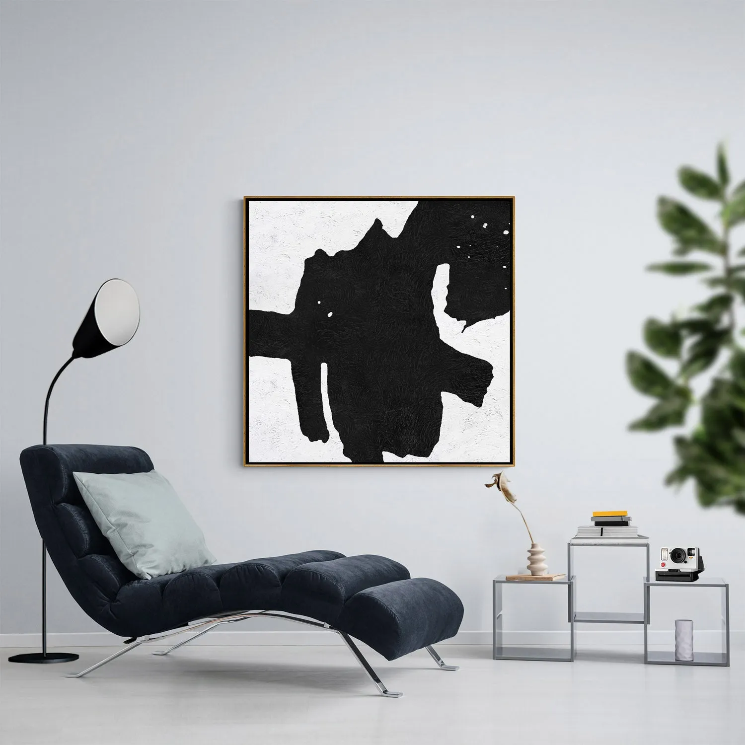 Minimal Black and White Painting MN91A