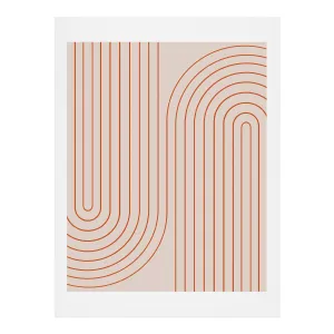 Minimal Line Curvature Coral 2 Art Print