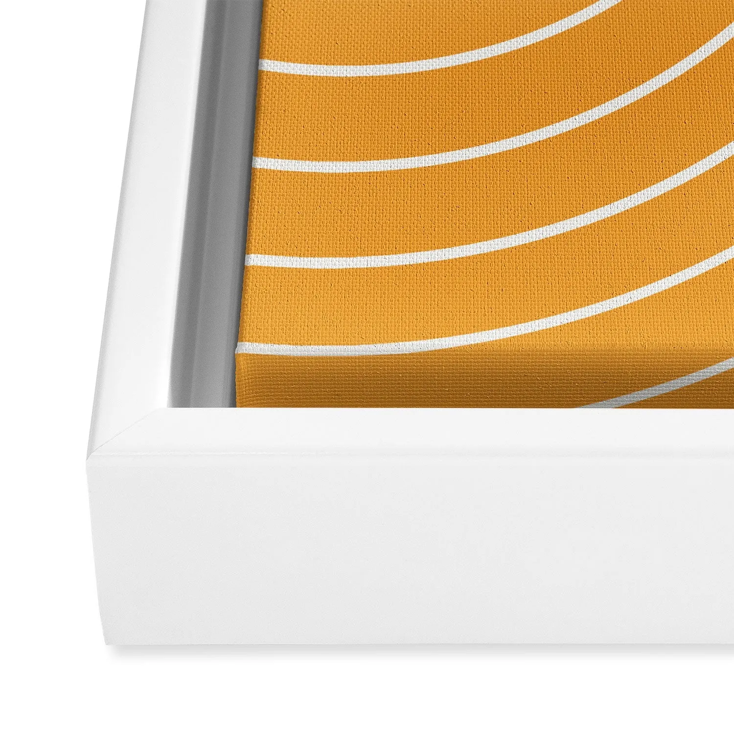 Minimal Line Curvature Gold Art Canvas
