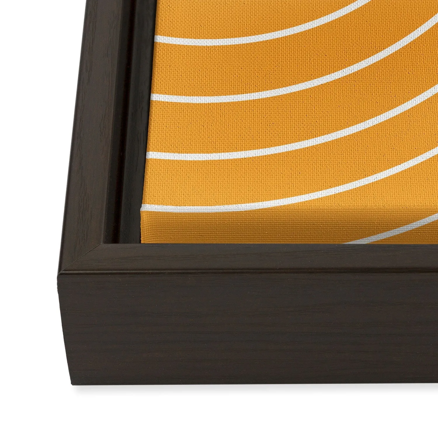 Minimal Line Curvature Gold Art Canvas