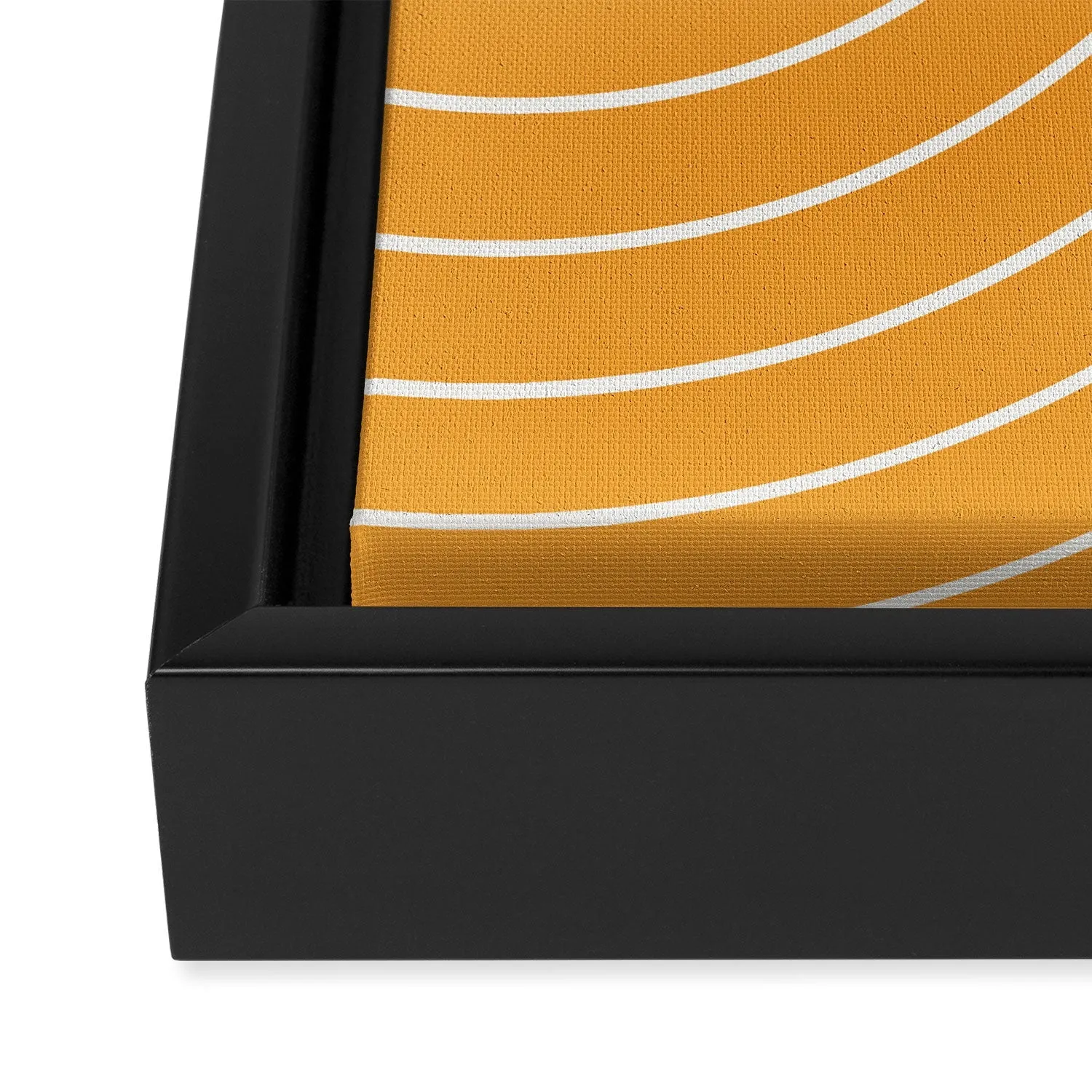 Minimal Line Curvature Gold Art Canvas